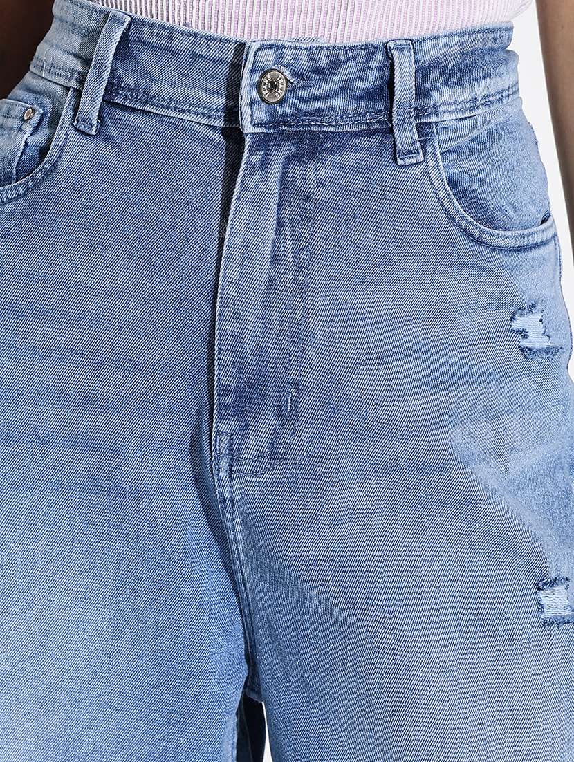 women  distress mid rise denim jeans - 21632656 -  Standard Image - 6