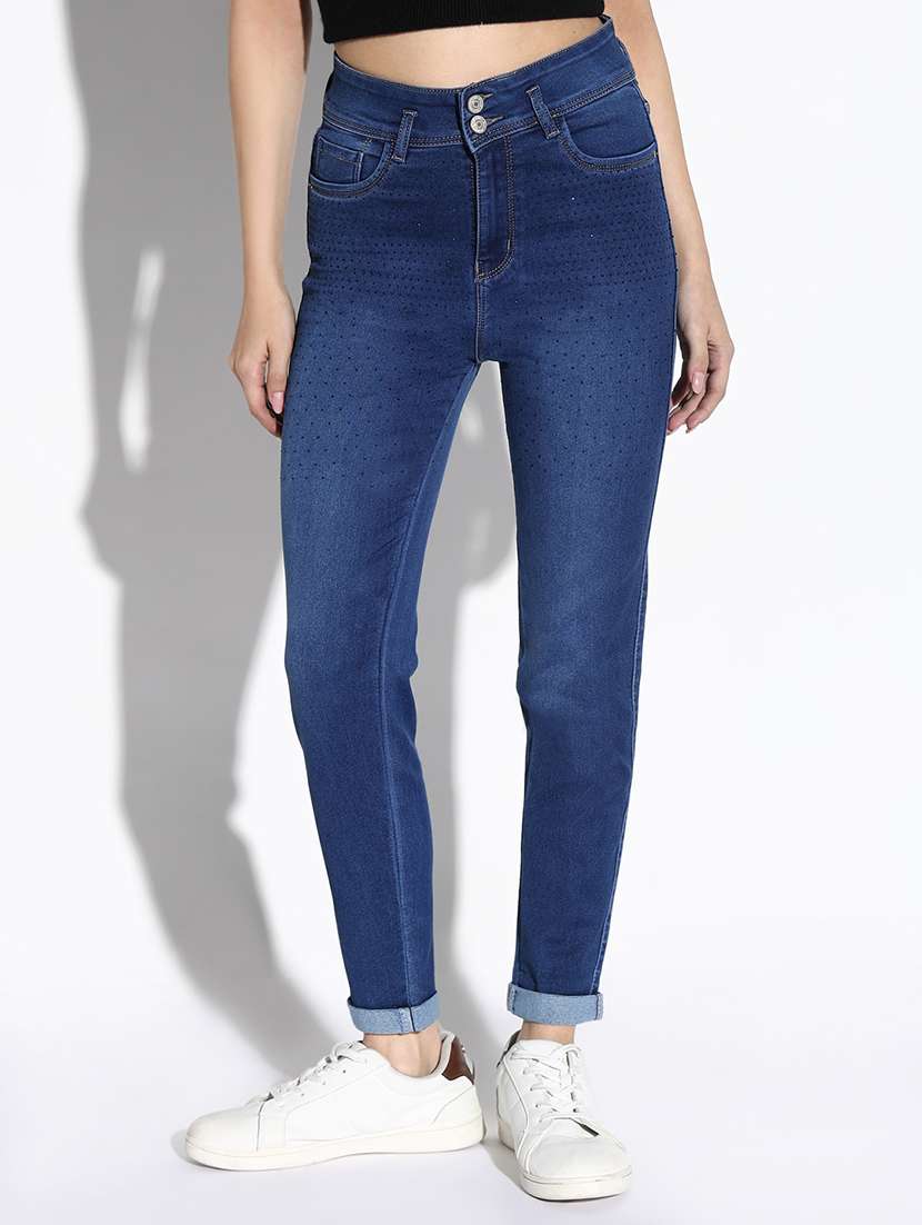 women plain slim fit denim jeans - 21632657 - Zoom Image - 0