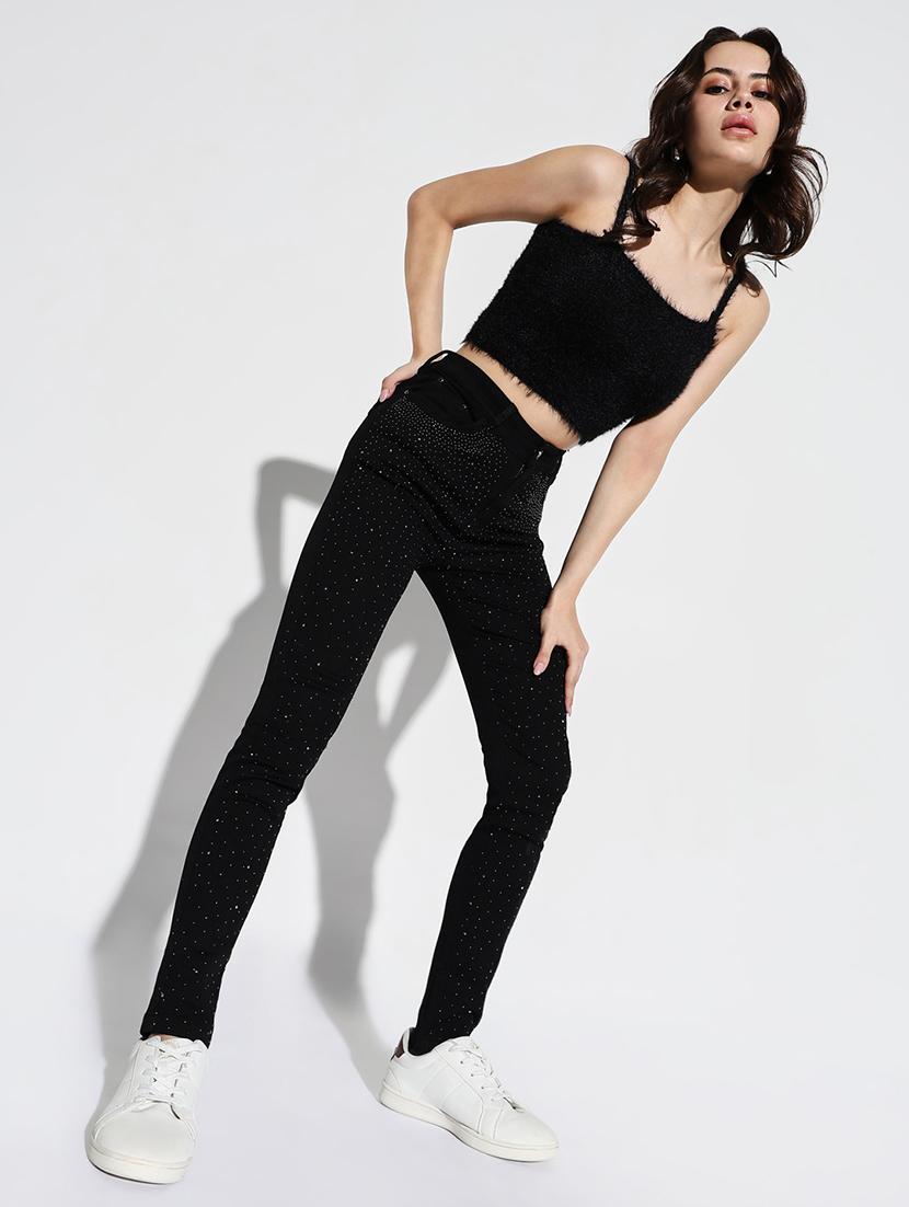 women plain skinny fit denim jeans - 21632662 - Standard Image - 4