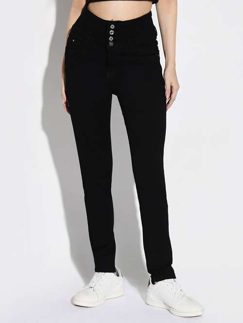 women plain slim fit denim jeans - 21632663 - Standard Image - 0