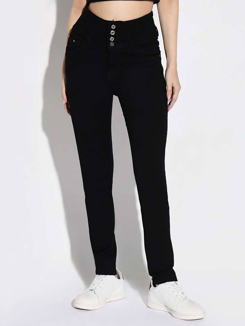 women plain slim fit denim jeans - 21632663 - Zoom Image - 0