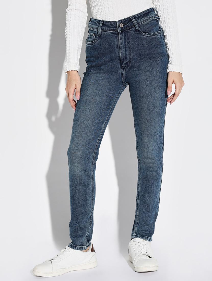 women plain slim fit denim jeans - 21632672 - Standard Image - 1