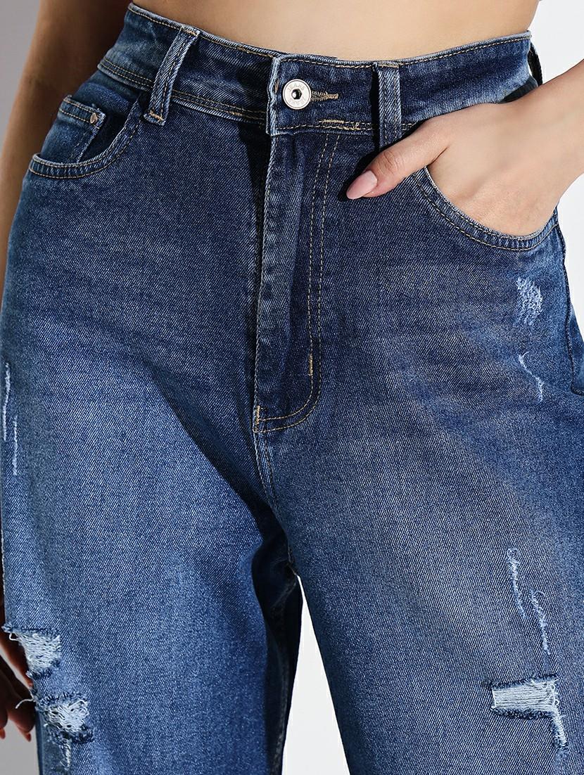 women solid high rise wide leg jean - 21632675 - Standard Image - 6
