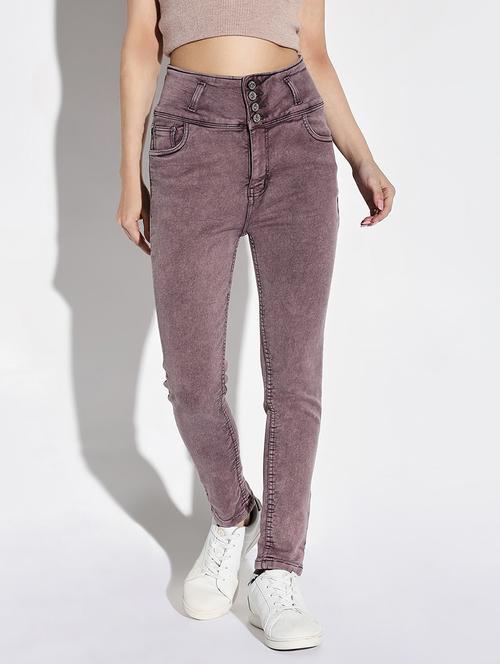 women plain slim fit denim jeans - 21632693 - Standard Image - 0