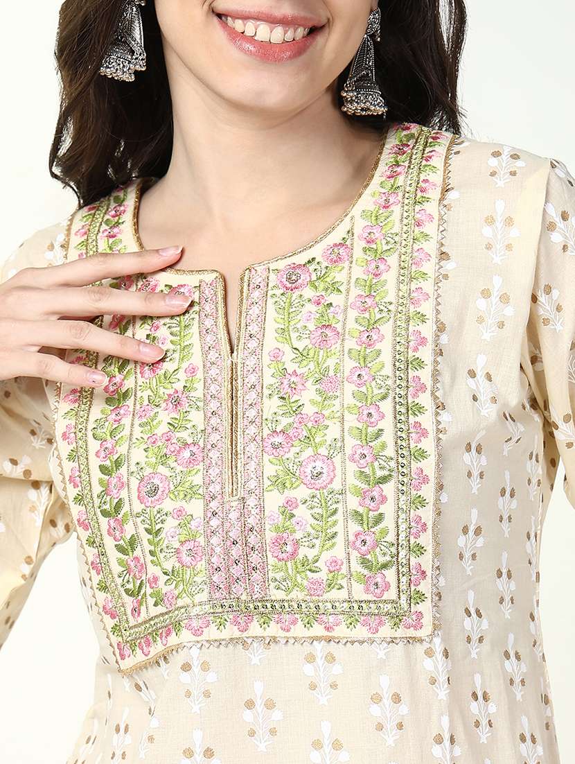 women three quarter sleeve kurta pant with dupatta set - 21632699 -  Standard Image - 6
