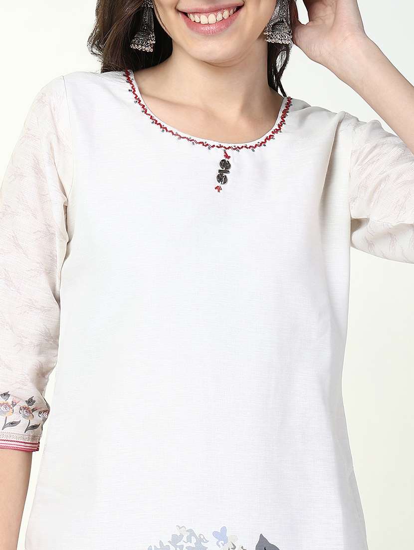 women three quarter sleeve kurta pant with dupatta set - 21632704 -  Standard Image - 6