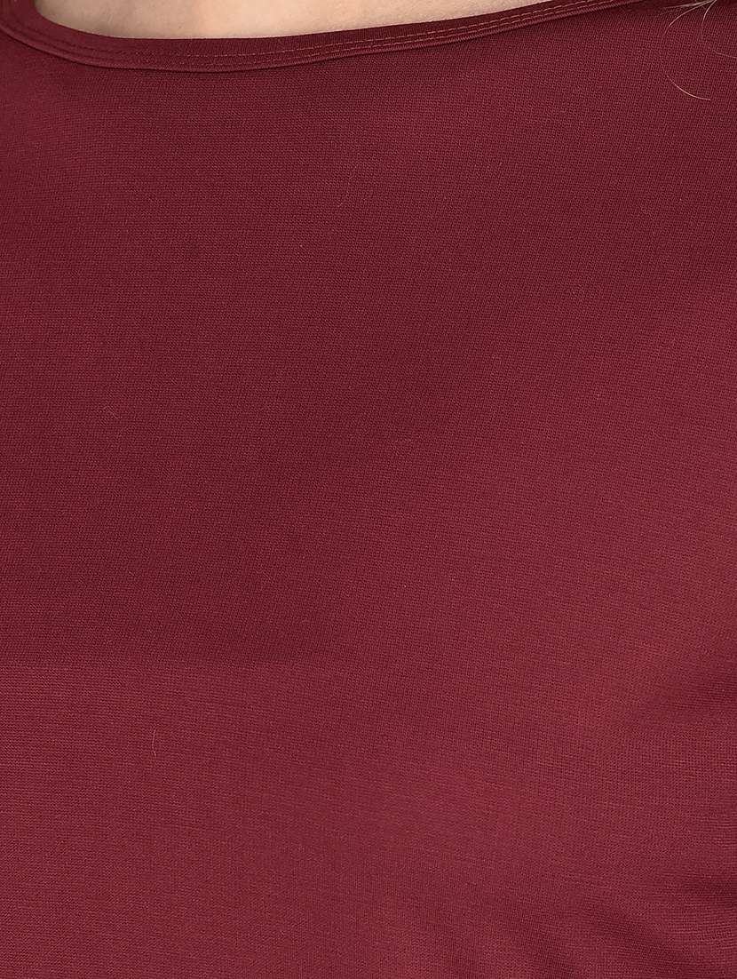 women blue solid round neck t-shirt - 21632788 -  Standard Image - 6
