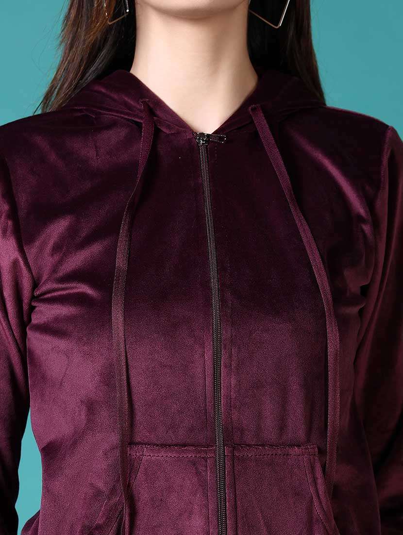 women solid winter wear co-ord set - 21632845 -  Standard Image - 4