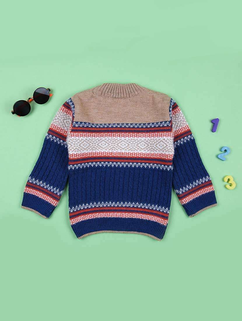 boys self design long sleeve sweater - 21632863 -  Standard Image - 1