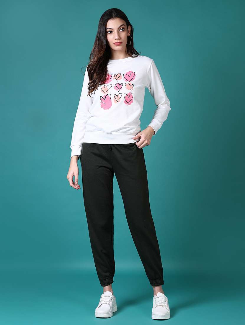 women front print long sleeve sweatshirt - 21632890 -  Standard Image - 4