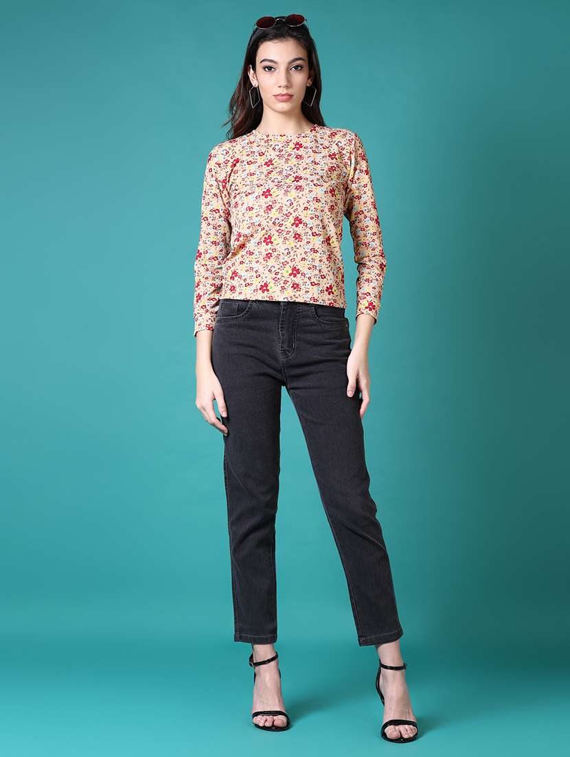 women floral printed long sleeve t-shirt - 21632926 -  Standard Image - 4