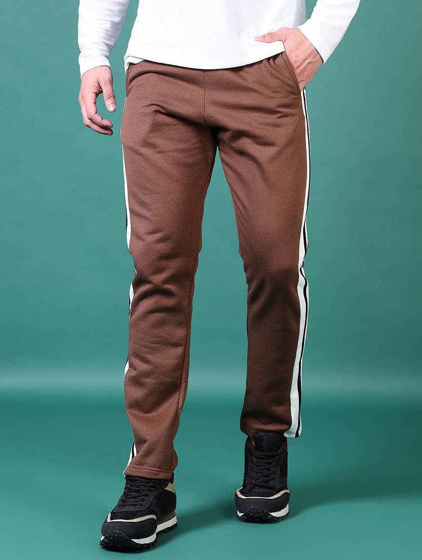 Men Mid Rise Side Taped Full Length Track Pant - 21632928 -  Standard Image - 1