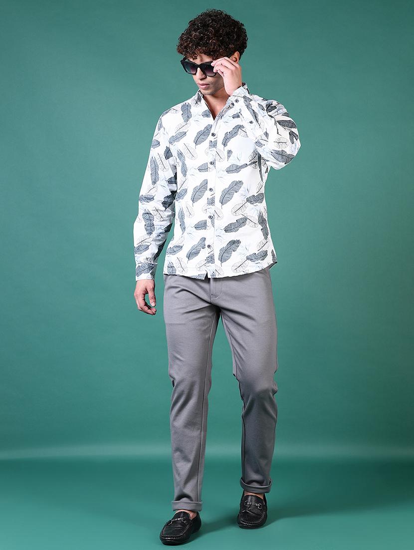 men solid flat front casual trouser - 21632939 - Standard Image - 4
