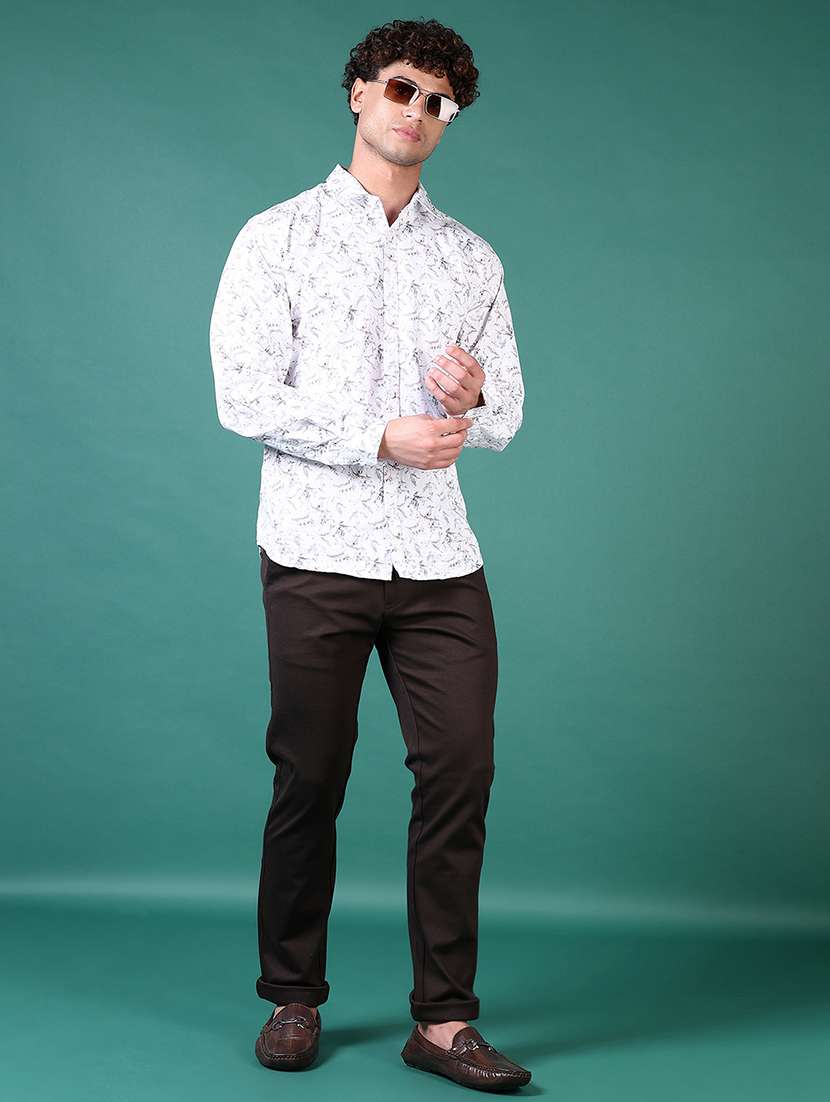 men solid flat front casual trouser - 21632943 -  Standard Image - 4