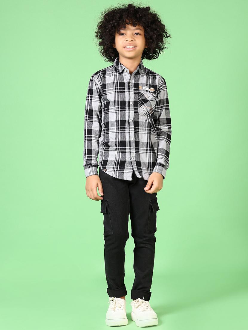 boys long sleeves checkered shirt - 21633276 - Standard Image - 4