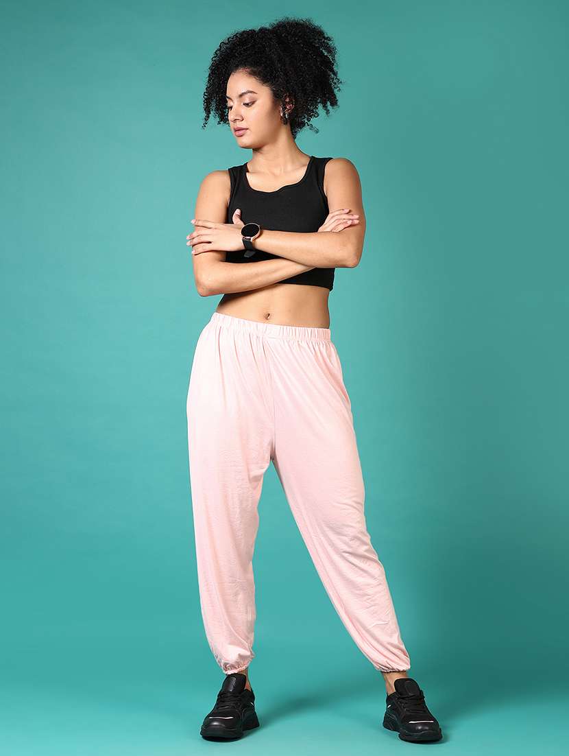 women solid mid rise jogger - 21633382 -  Standard Image - 4