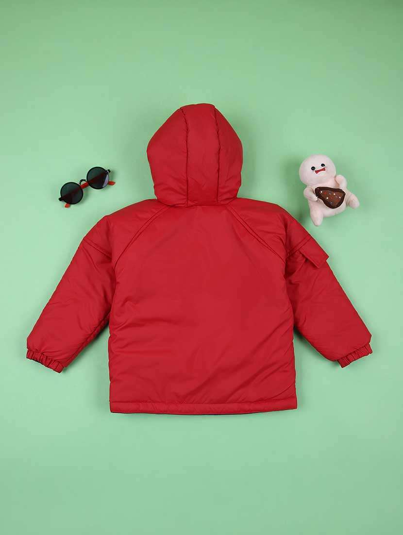 boys solid long sleeve quilted jacket - 21634214 -  Standard Image - 1