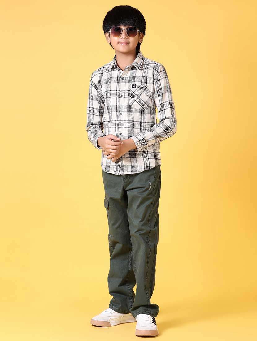 boys long sleeves checkered shirt - 21634455 -  Standard Image - 4
