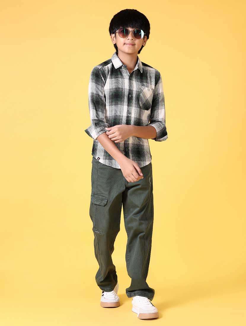boys long sleeves checkered shirt - 21634456 -  Standard Image - 4