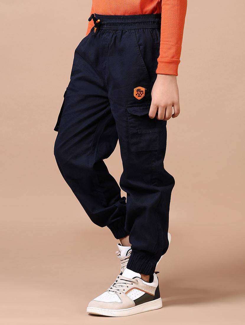 boys navy blue solid cargo - 21634629 - Standard Image - 1