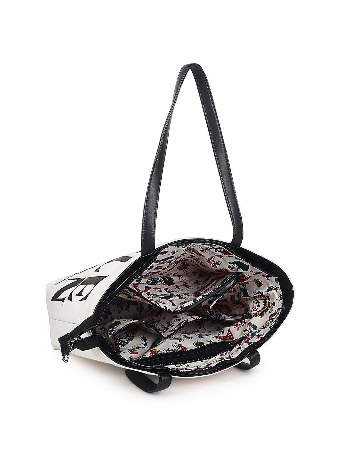 Women Typography Structured Tote - 21634683 -  Standard Image - 1