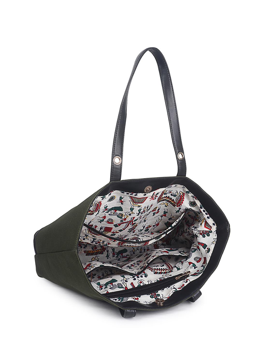 women solid structured tote - 21634686 - Standard Image - 1