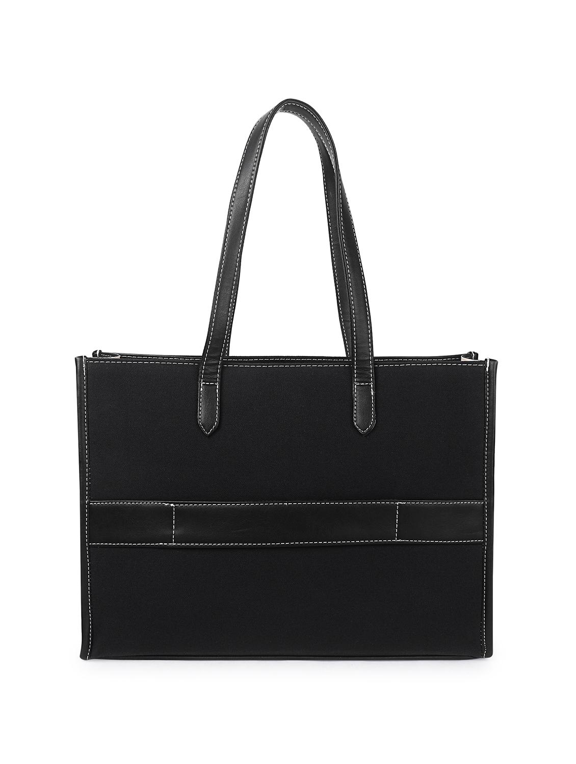 women black leatherette (pu) structured tote - 21634697 -  Standard Image - 1