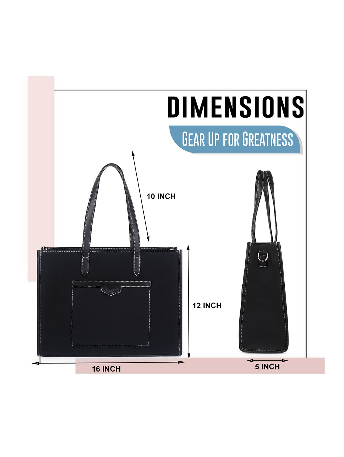women black leatherette (pu) structured tote - 21634697 - Standard Image - 4