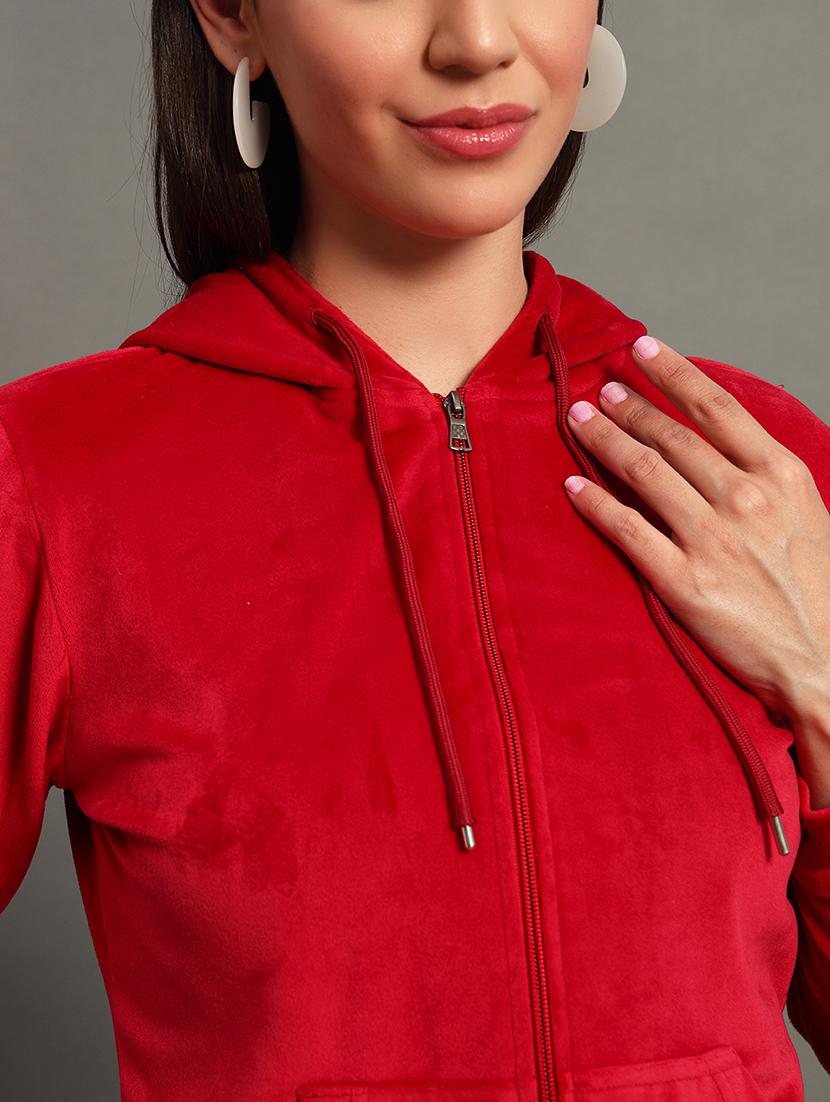 women solid long sleeve zipper sweatshirt - 21635059 - Standard Image - 4
