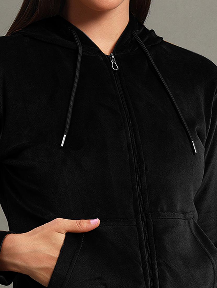 women solid long sleeve zipper sweatshirt - 21635063 - Standard Image - 4