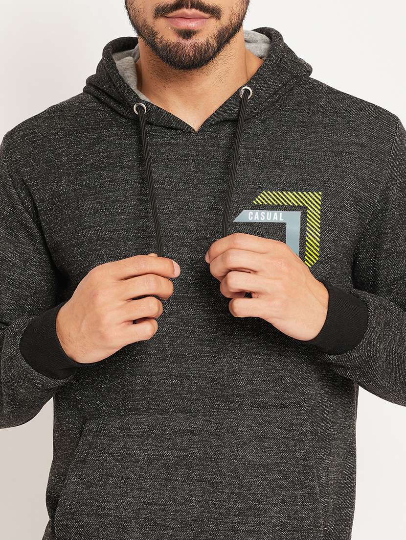 men long sleeve regular fit hooded sweatshirt - 21635082 -  Standard Image - 4