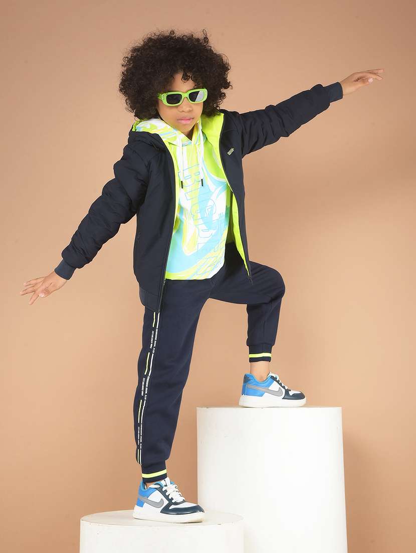 boys solid reversible hooded jacket - 21635448 -  Standard Image - 4