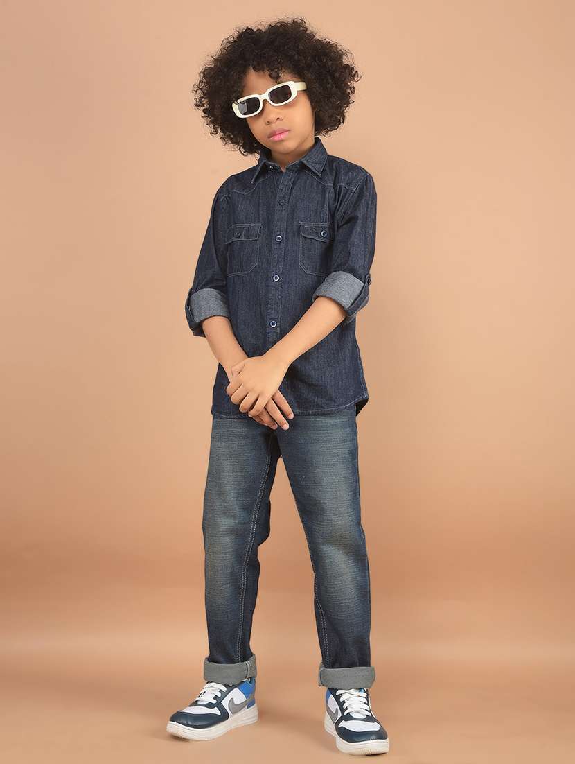 boys solid long sleeve shirt - 21635454 -  Standard Image - 4