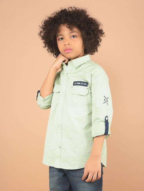 boys solid long sleeve shirt - 21635455 - Standard Image - 0