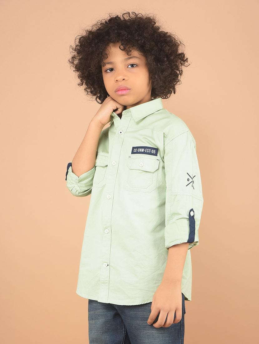 boys solid long sleeve shirt - 21635455 - Zoom Image - 0