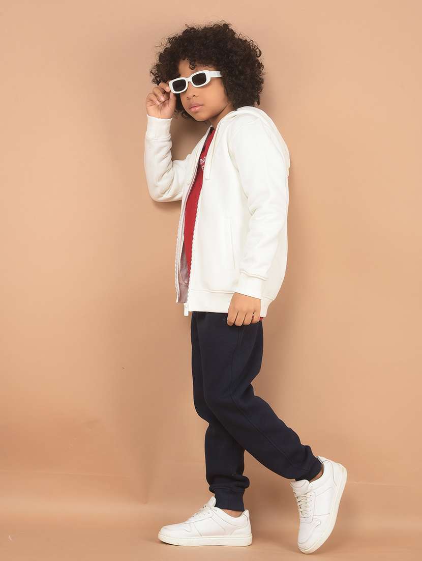 boys solid long sleeve hooded sweatshirt - 21635474 -  Standard Image - 4