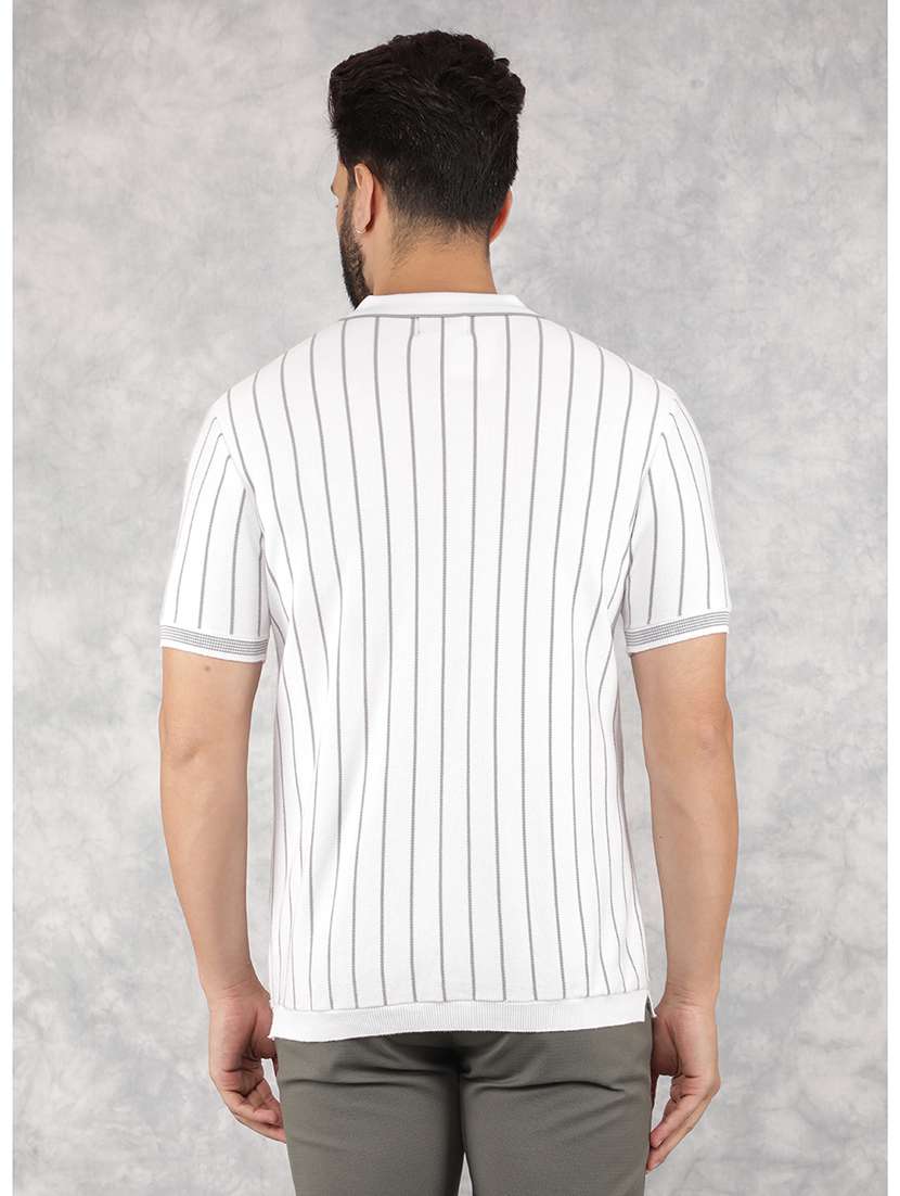 men striped short sleeve polo t-shirt - 21635486 - Standard Image - 1
