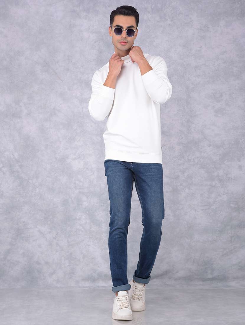 men solid long sleeve sweatshirt - 21635509 -  Standard Image - 4