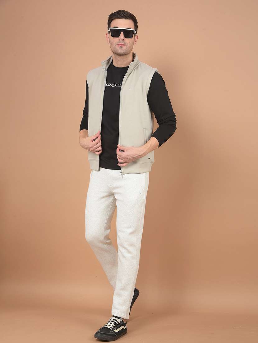 men grey solid sleeveless sweatshirt - 21635511 - Standard Image - 4