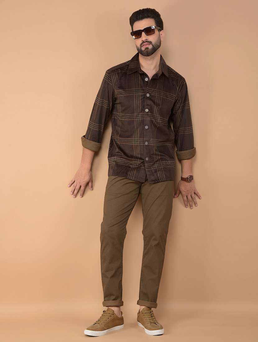 men checkered long sleeve casual shirt - 21635526 -  Standard Image - 4