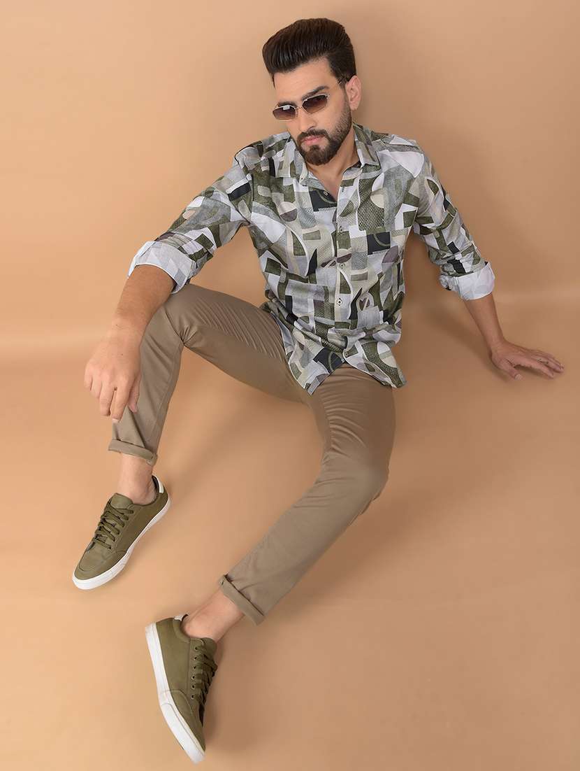 men printed long sleeve casual shirt - 21635598 -  Standard Image - 4