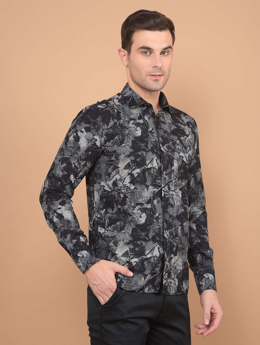 men printed long sleeve casual shirt - 21635617 -  Standard Image - 1