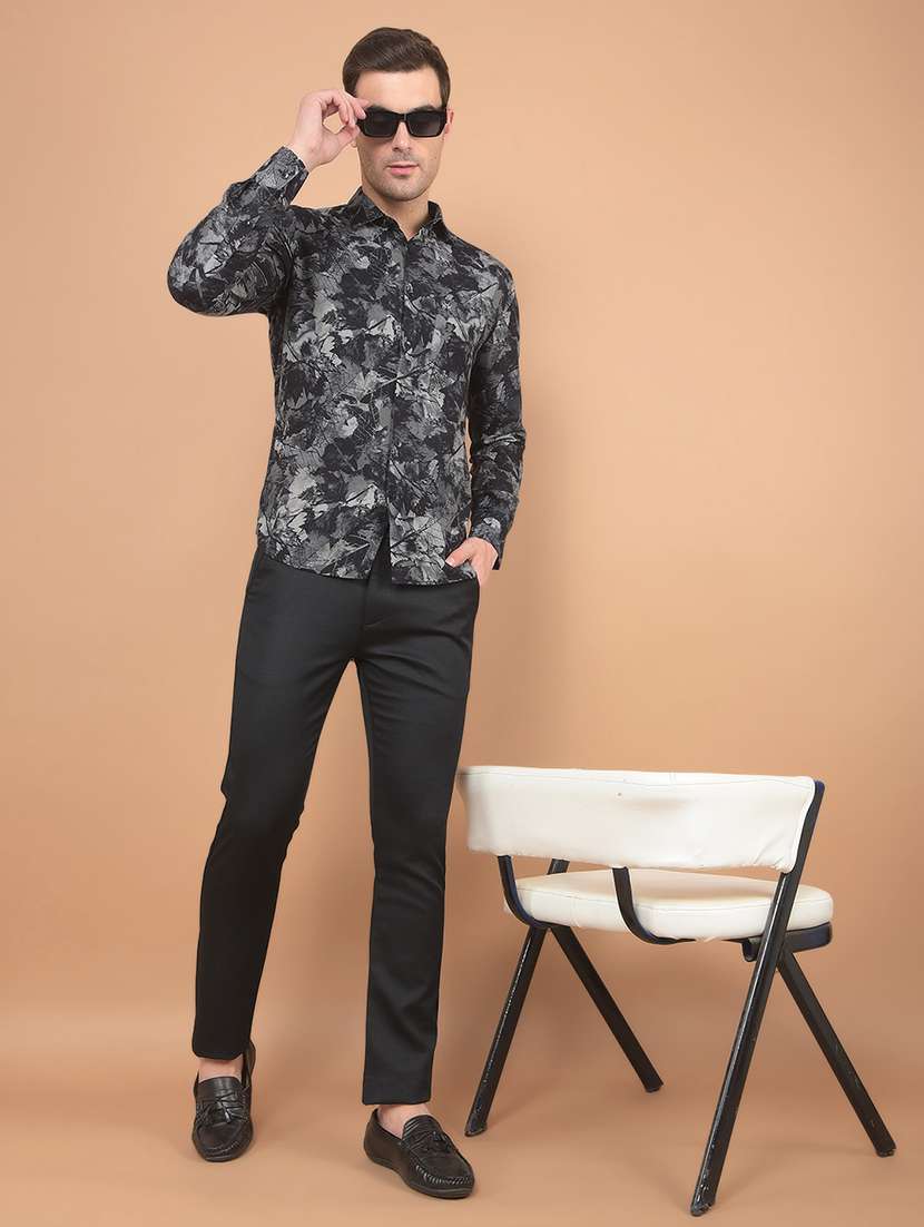 men printed long sleeve casual shirt - 21635617 -  Standard Image - 4