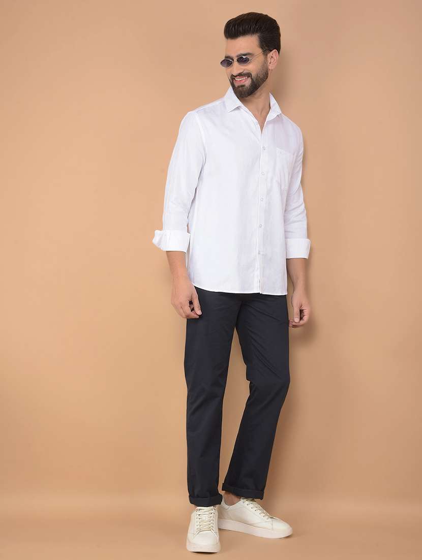 men solid long sleeve casual shirt - 21635637 -  Standard Image - 4