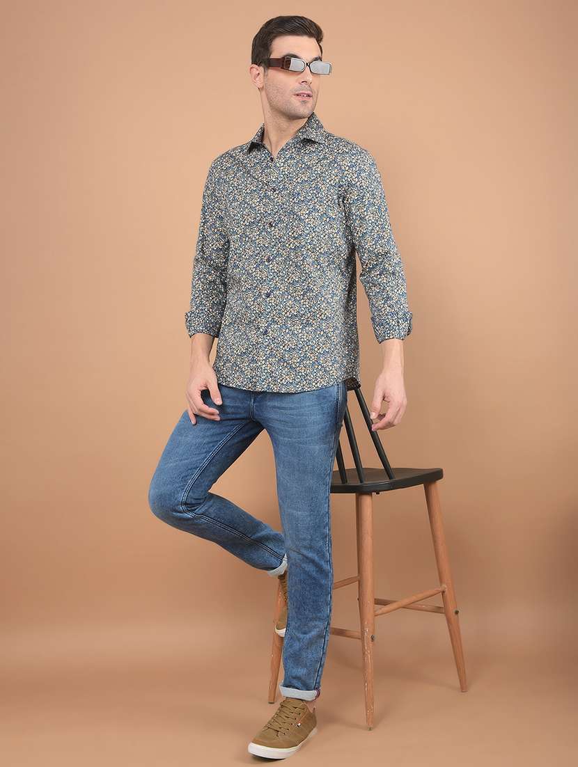 men printed long sleeve casual shirt - 21635646 -  Standard Image - 4