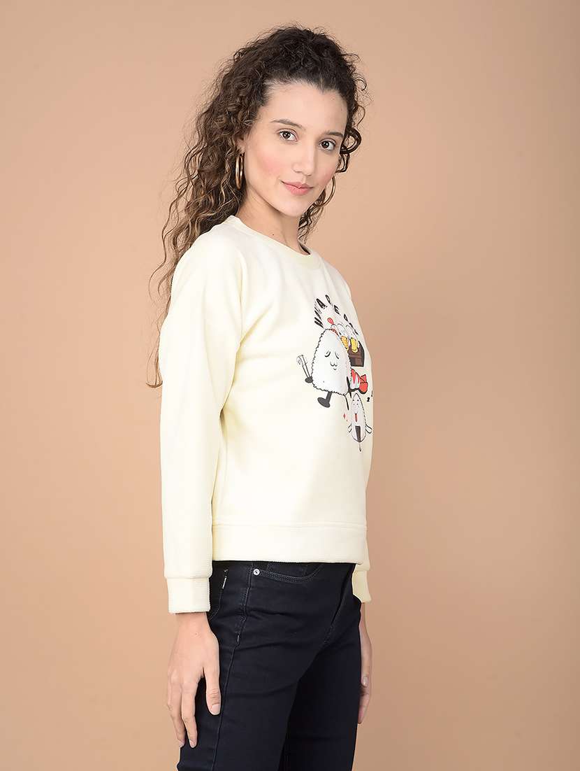 women front print long sleeve sweatshirt - 21635659 -  Standard Image - 1