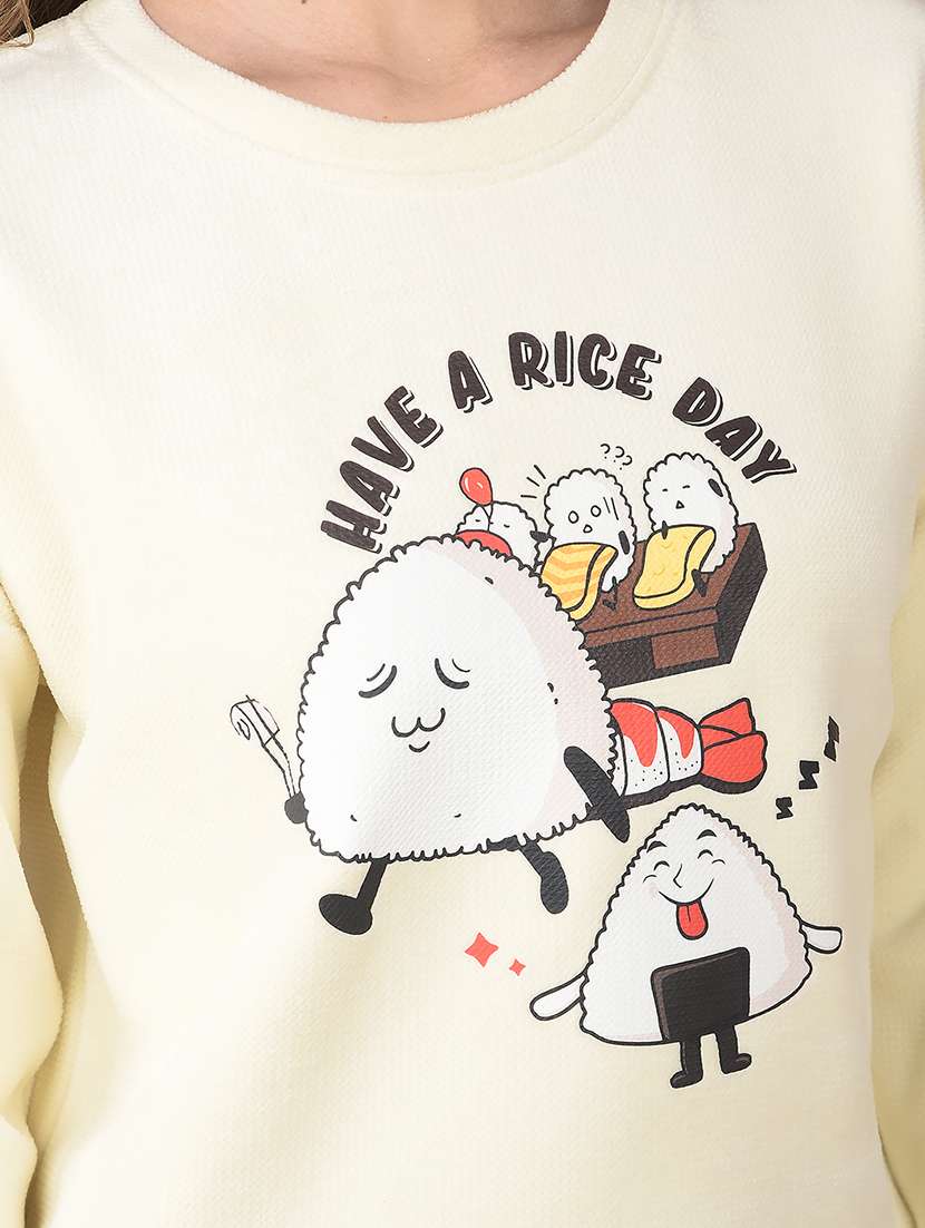 women front print long sleeve sweatshirt - 21635659 -  Standard Image - 6