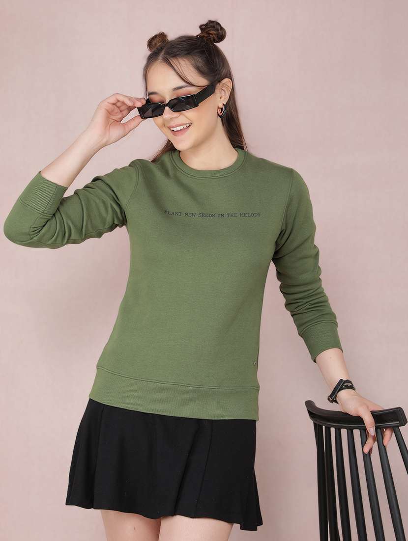 women front & back print long sleeve sweatshirt - 21635667 -  Standard Image - 1