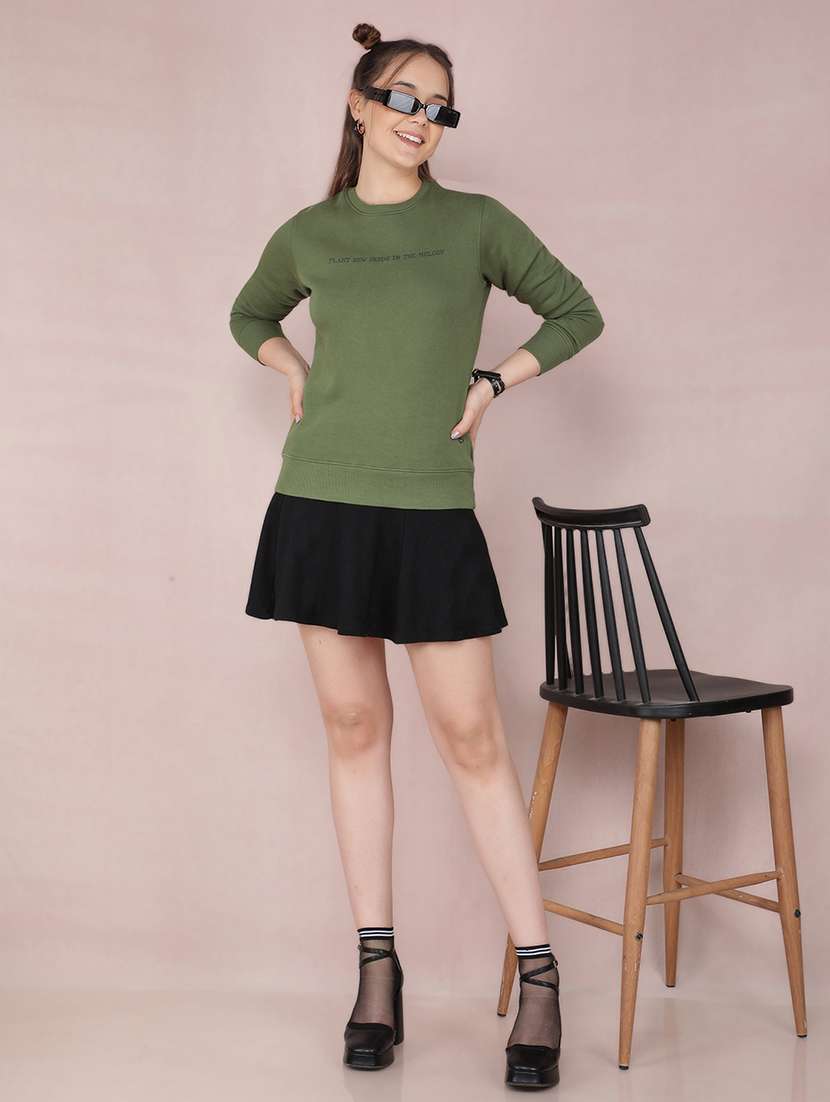 women front & back print long sleeve sweatshirt - 21635667 -  Standard Image - 4