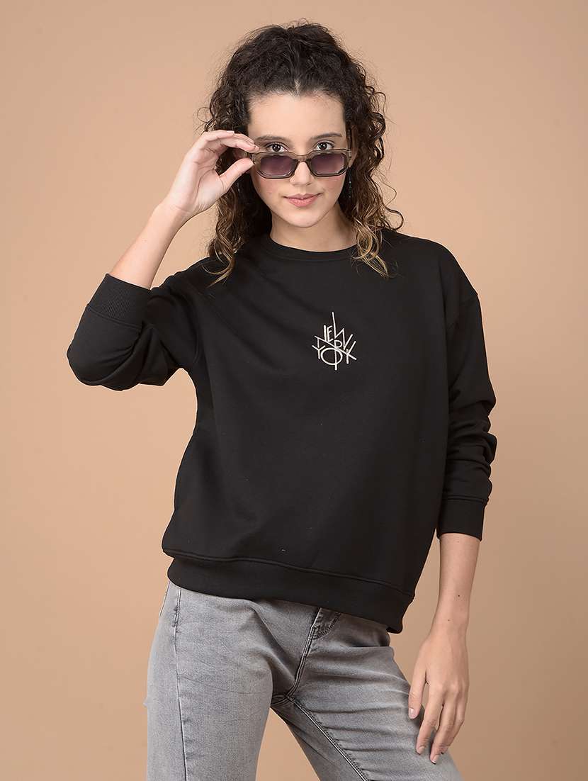 women back print long sleeve sweatshirt
